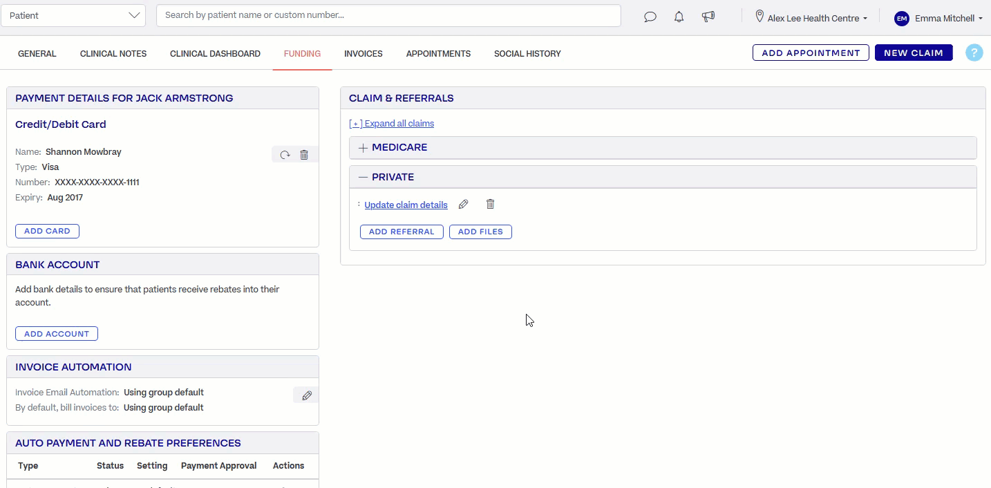 The user adds a referral and clicks "Add prior appointments"